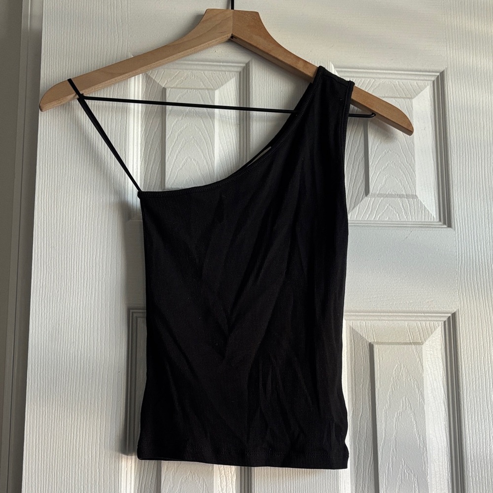 Madewell Black One-Shoulder Camisole